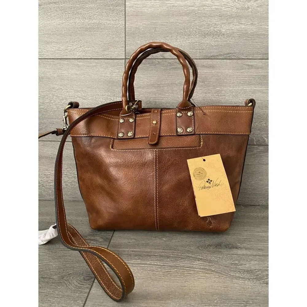 Patricia Nash Analia Top Handle Crossbody Tote Cognac Bag A396721